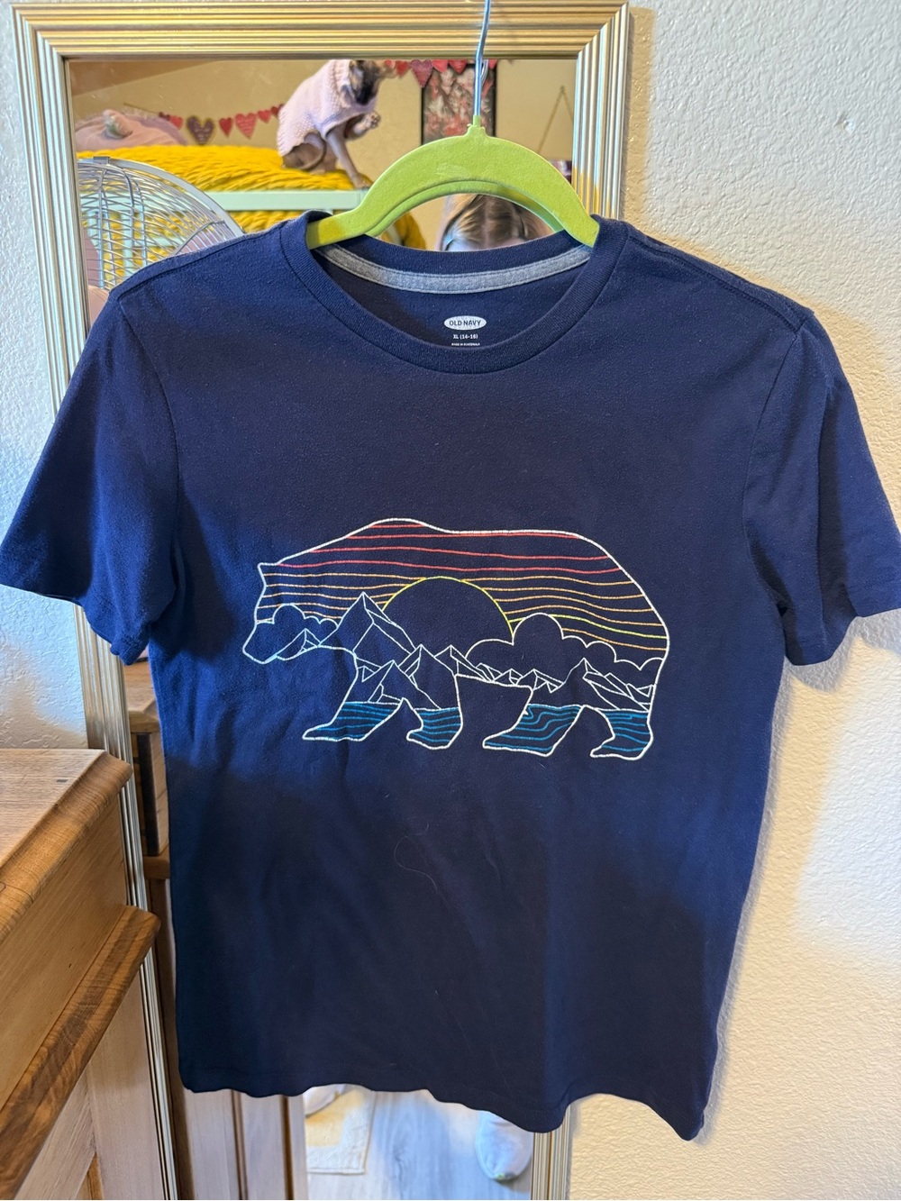Old Navy Navy Bear Mountain Stripe Tee
